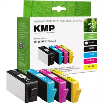 KMP Cartridge HP Nr.364XL N9J74AE bk,c,m,y regenerowany