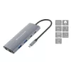 CONCEPTRONIC 10-1 Dock USB-C->HDMI/2xUSB-C/3xUSB-A/+ 20cm gr
