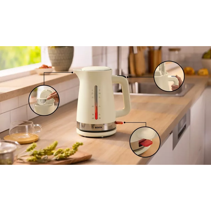 Bosch MyMoment czajnik elektryczny 1,7 L 2400 W kremowy