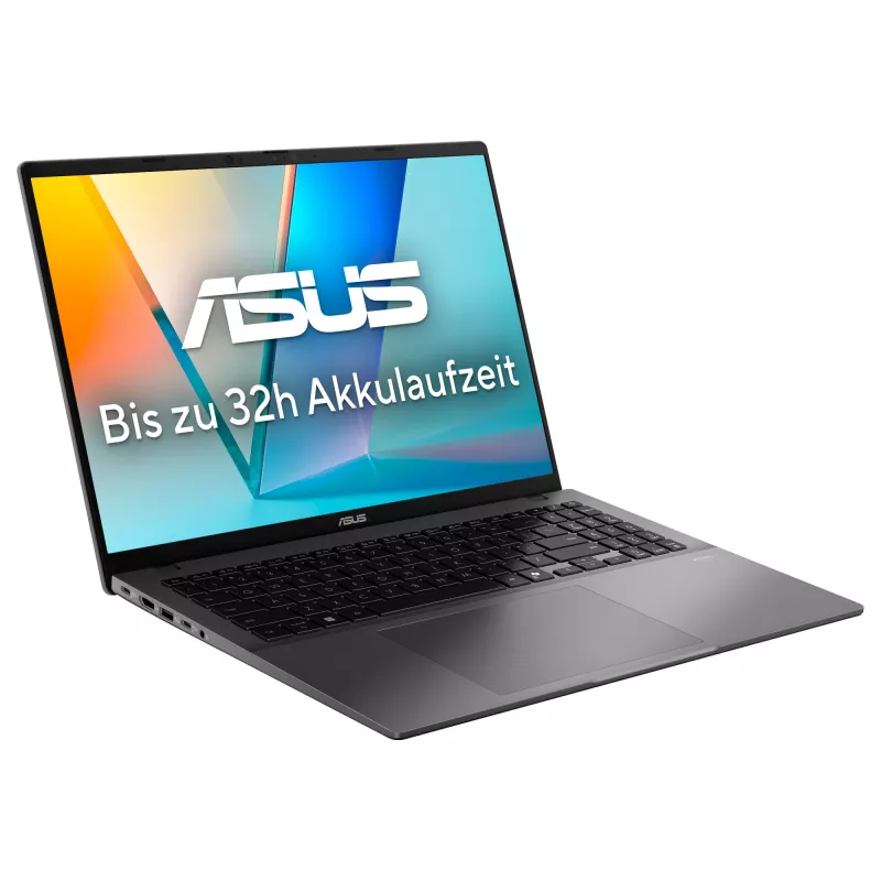 ASUS Vivobook S16 S3607VA-RP142W Laptop, 16 cali WUXGA, Intel Core 7 240H, 16 GB RAM, 1 TB SSD, Windows 11 Home, Szary
