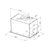 Okap kuchenny podszafkowy MPM MPM-45-OW-06/W — 450 mm, 645 m³/h, 3 prędkości, aluminiowy filtr przeciwtłuszczowy, biały
