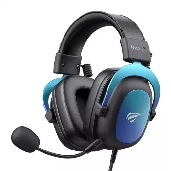 HAVIT H2002U PRO Bluetoothowy zestaw słuchawkowy gamingowy z mikrofonem, czarno-niebieski