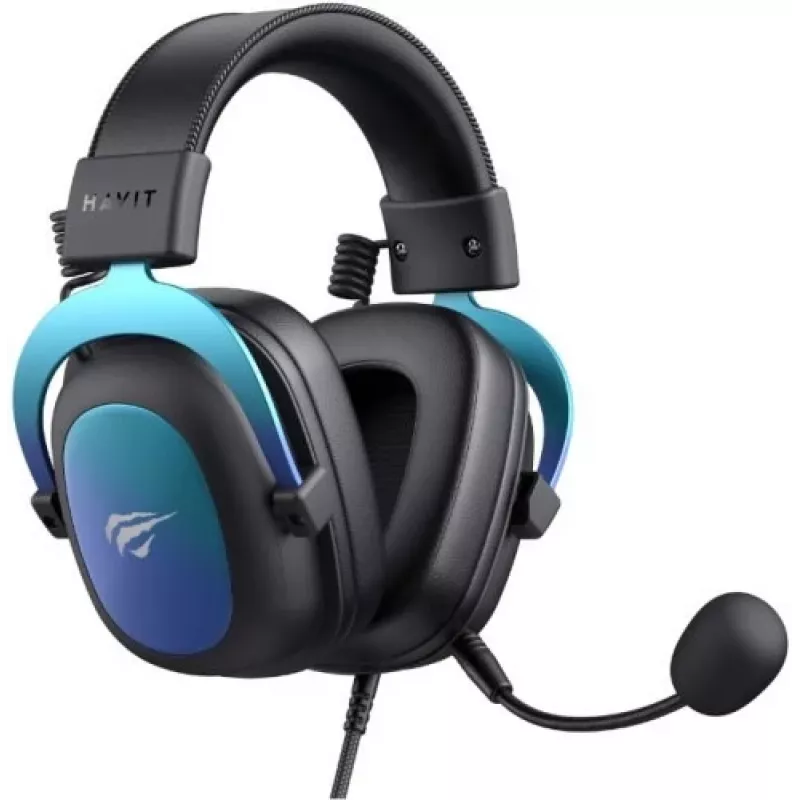 HAVIT H2002U PRO Bluetoothowy zestaw słuchawkowy gamingowy z mikrofonem, czarno-niebieski