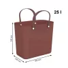 Kosz na pranie i pojemnik Rotho Multibag Albula Style 25 L, Iron czerwony
