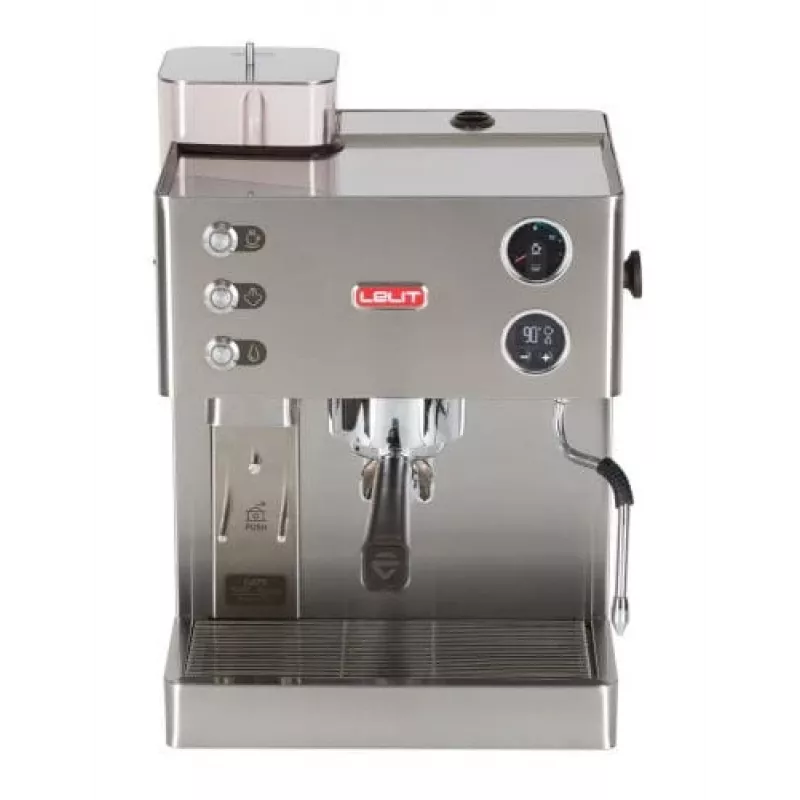 Lelit Kate PL82T, Ekspres do kawy, 2,5 l, ziarna kawy, kawa mielona, Wbudowany młynek, 1200 W, Stal nierdzewna