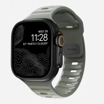Pasek Nomad Sport Band szary gumowy do smartwatcha, szerokość 21,5 mm, obwód nadgarstka 160–195 mm