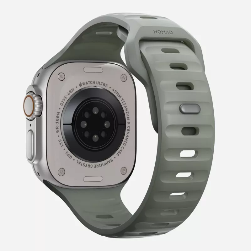 Pasek Nomad Sport Band szary gumowy do smartwatcha, szerokość 21,5 mm, obwód nadgarstka 160–195 mm