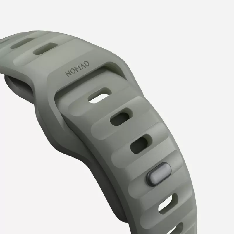 Pasek Nomad Sport Band szary gumowy do smartwatcha, szerokość 21,5 mm, obwód nadgarstka 160–195 mm