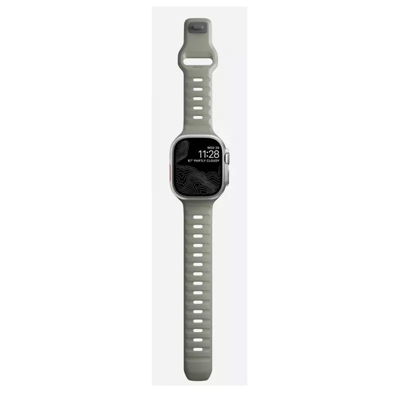 Pasek Nomad Sport Band szary gumowy do smartwatcha, szerokość 21,5 mm, obwód nadgarstka 160–195 mm