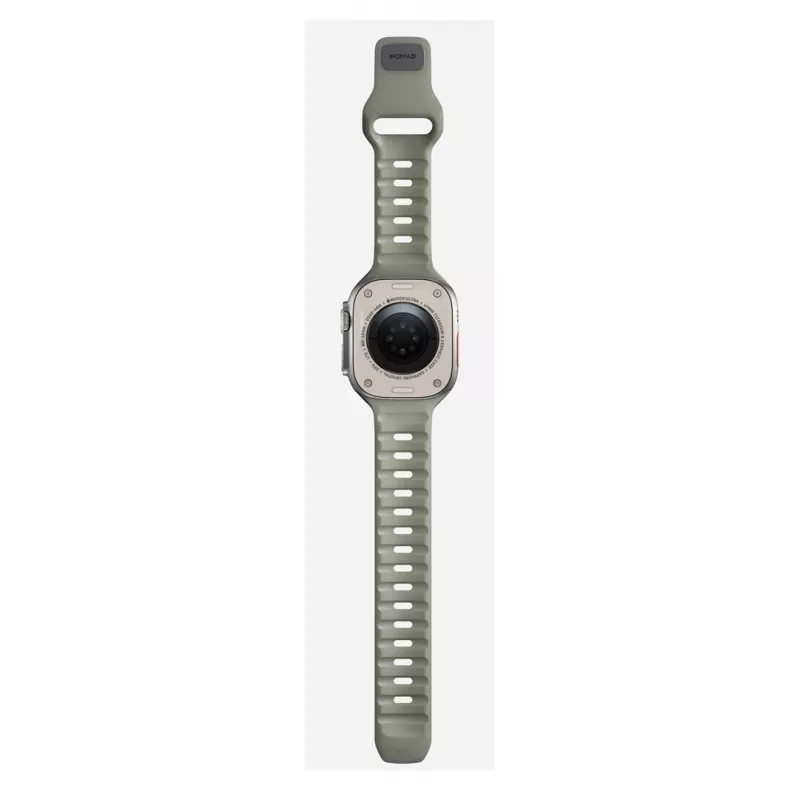 Pasek Nomad Sport Band szary gumowy do smartwatcha, szerokość 21,5 mm, obwód nadgarstka 160–195 mm