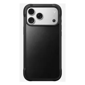 Etui na telefon Nomad Rugged Leather Case do iPhone 17 Pro Max, pokrowiec, skóra + TPU + PC, pasuje do ekranu 17,5 cm (6,9 cala), czarny