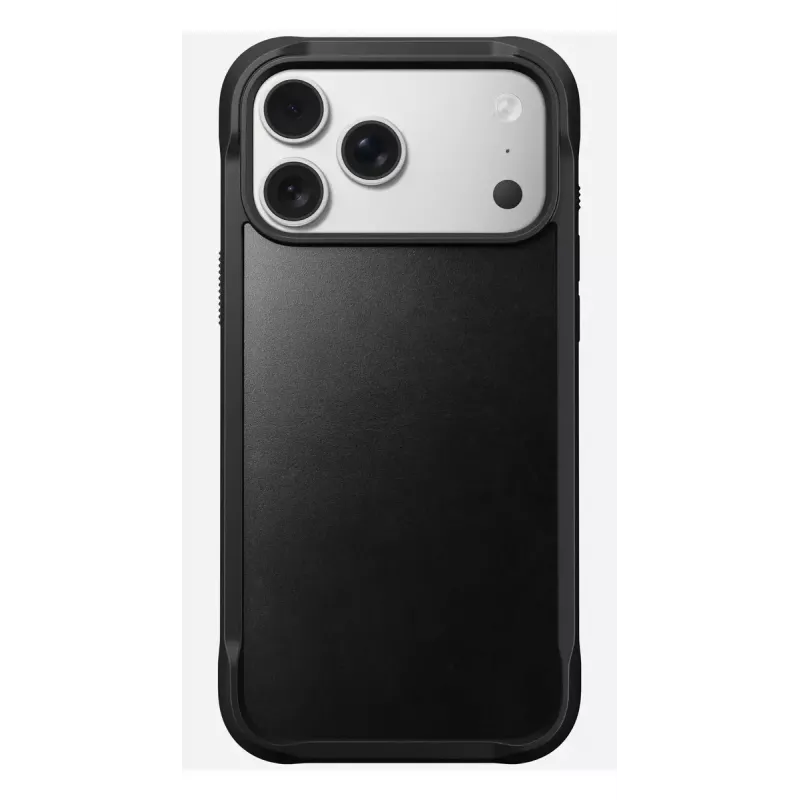 Etui na telefon Nomad Rugged Leather Case do iPhone 17 Pro Max, pokrowiec, skóra + TPU + PC, pasuje do ekranu 17,5 cm (6,9 cala), czarny