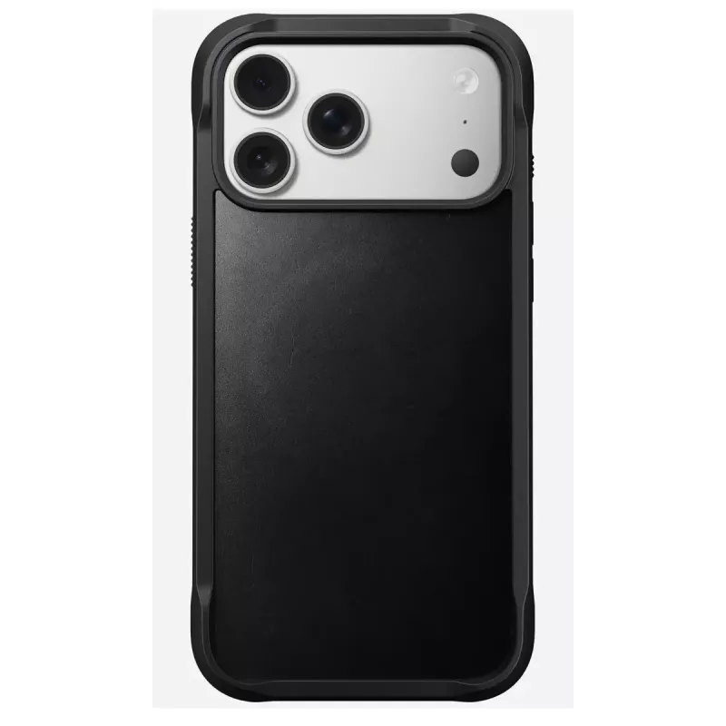 Etui na telefon Nomad Rugged Leather Case do iPhone 17 Pro Max, pokrowiec, skóra + TPU + PC, pasuje do ekranu 17,5 cm (6,9 cala), czarny