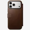 Skórzany futerał do telefonu Nomad Modern Leather Folio dla iPhone 17 Pro Max (6,9 cala) brązowy, skóra/aluminium, 4 kieszenie na karty