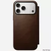 Skórzany futerał do telefonu Nomad Modern Leather Folio dla iPhone 17 Pro Max (6,9 cala) brązowy, skóra/aluminium, 4 kieszenie na karty
