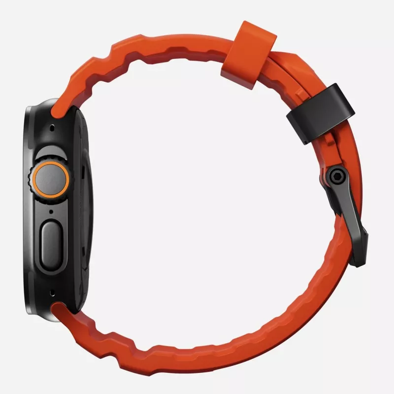 Pasek Nomad Rocky Point Czarny Leather do smartwatcha — nadgarstek 145–195 mm, klamra tytanowa