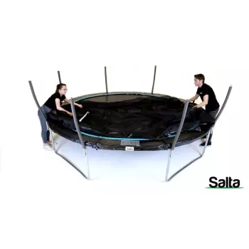 Trampolina ogrodowa Salta Cosmos 427 cm — model 5263A, czarna, okrągła z siatką bezpieczeństwa
