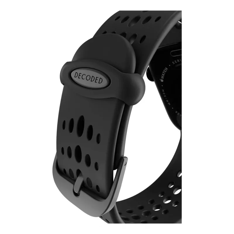 Decoded Silicone Ares O Band - Silikonowy pasek do Apple Watch 40/42 mm (czarny)