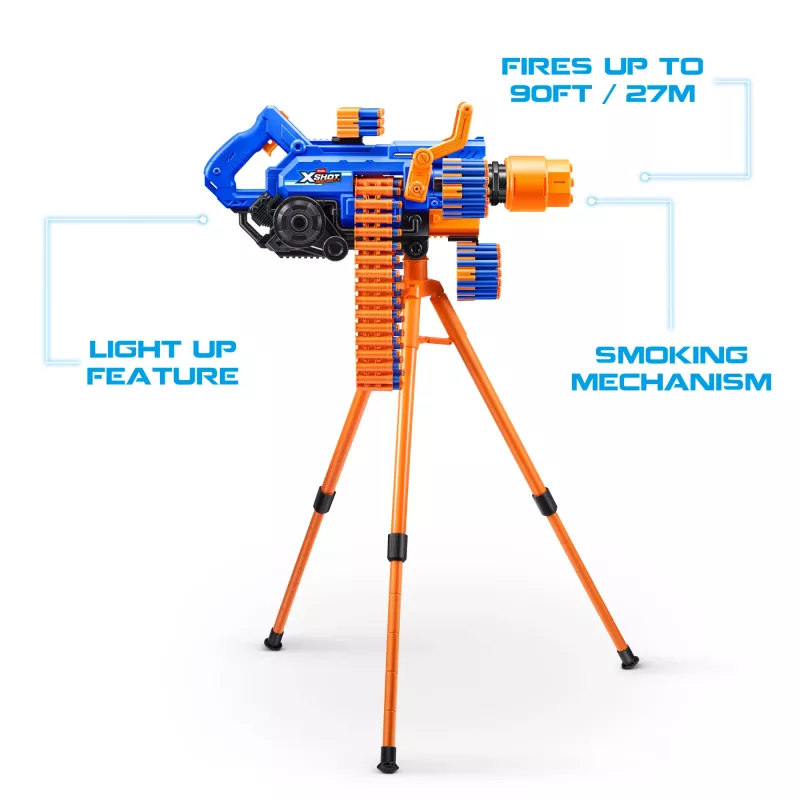 ZURU XSHOT Insanity Smoking Barrel Blaster, blaster zabawkowy, 8 lat
