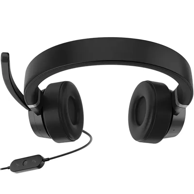 Lenovo Go Wired ANC Zestaw słuchawkowy pałąk na głowę Samochód/Biuro domowe USB Type-C Czarny