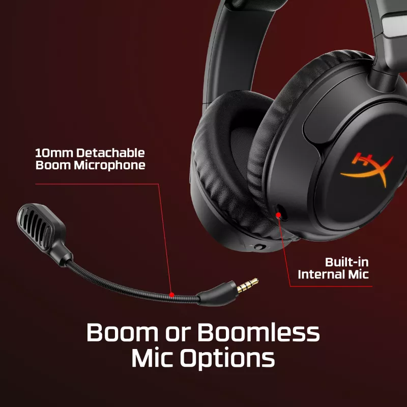 Bezprzewodowy zestaw słuchawkowy do gier HyperX Cloud Flight 2 — wokółuszny, czarny