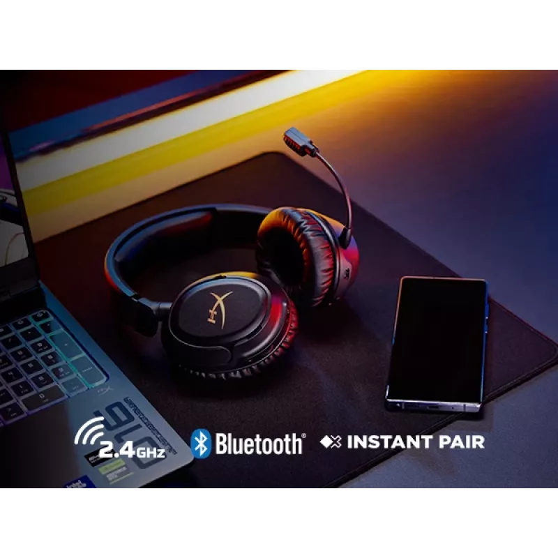 Bezprzewodowy zestaw słuchawkowy do gier HyperX Cloud Flight 2 — wokółuszny, czarny