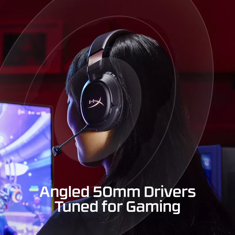 Bezprzewodowy zestaw słuchawkowy gamingowy KINGSTON HyperX Cloud Flight 2 z USB-C i Bluetooth, biały