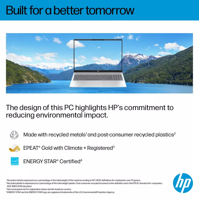 HP OmniBook 5 16-bc1002na AMD Ryzen™ 5 8540U Laptop 40,6 cm (16 cali) Dotykowy 2K 8 GB LPDDR5-SDRAM 512 GB SSD Wi-Fi 6 (802.11ax) Windows 11 Home Srebrny