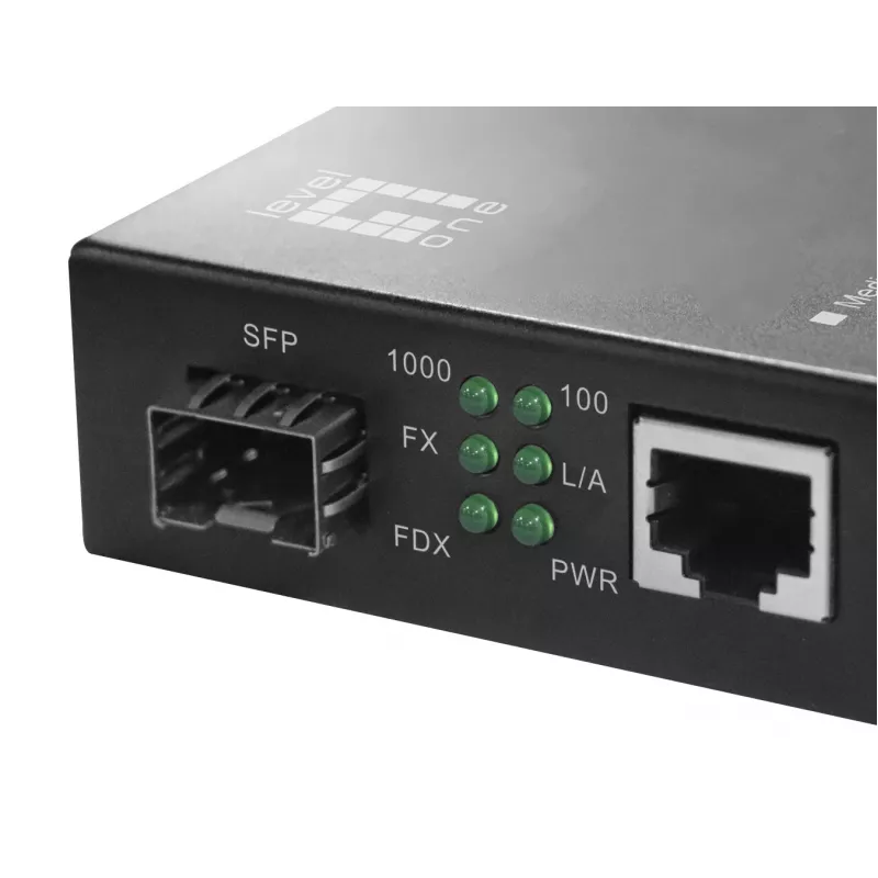 LevelOne RJ45 na SFP Gigabit Media Converter, PoE PSE