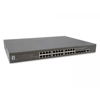 LevelOne GTP-2871 przełącznik sieciowy Zarządzalny L3 Gigabit Ethernet (10/100/1000) Power over Ethernet (PoE) Szary