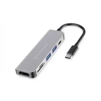 Conceptronic DONN02G stacja dokująca/replikator portów do laptopa USB 3.2 Gen 1 (3.1 Gen 1) Type-C Aluminium