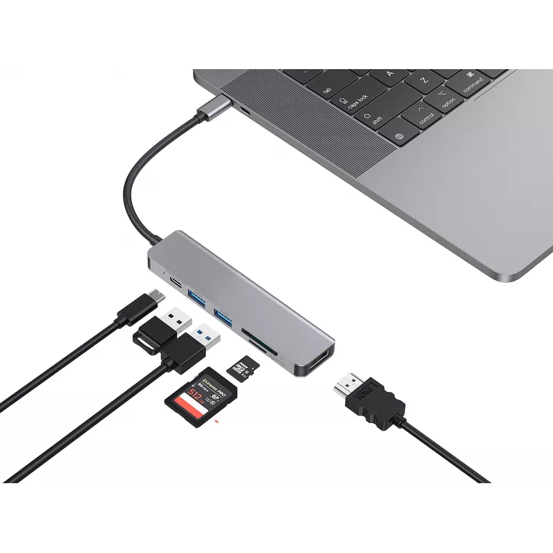 Conceptronic DONN02G stacja dokująca/replikator portów do laptopa USB 3.2 Gen 1 (3.1 Gen 1) Type-C Aluminium