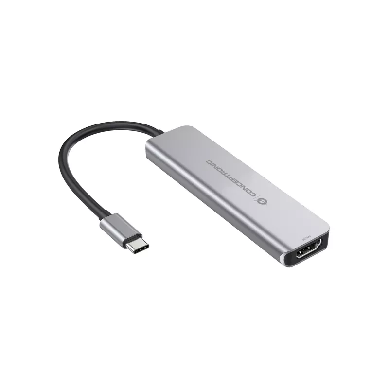 Conceptronic DONN02G stacja dokująca/replikator portów do laptopa USB 3.2 Gen 1 (3.1 Gen 1) Type-C Aluminium