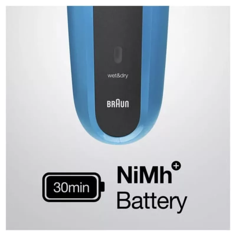 Braun Series 3 310s Golarka foliowa Trymer Czarny, Niebieski
