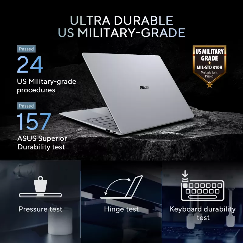 ASUS ExpertBook Ultra B9406CAA-TH0579X Copilot+ PC Intel Core Ultra 7 356H Laptop 35.6 cm (14 inch) WQXGA+ 32 GB LPDDR5x-SDRAM 1 TB SSD Wi-Fi 7 (802.11be) Windows 11 Pro US International szary