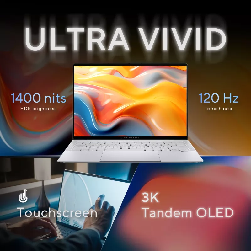 ASUS ExpertBook Ultra B9406CAA-TH0579X Copilot+ PC Intel Core Ultra 7 356H Laptop 35.6 cm (14 inch) WQXGA+ 32 GB LPDDR5x-SDRAM 1 TB SSD Wi-Fi 7 (802.11be) Windows 11 Pro US International szary