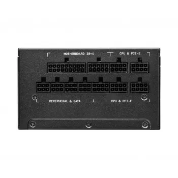 MSI MPG A1000G UK PSU '1000W, 80 Plus Gold certified, Fully Modular, 100% Japanese Capacitor, płaski Cables, ATX Power Supply Unit, UK Powercord, Czarny, Support Latest GPU'
