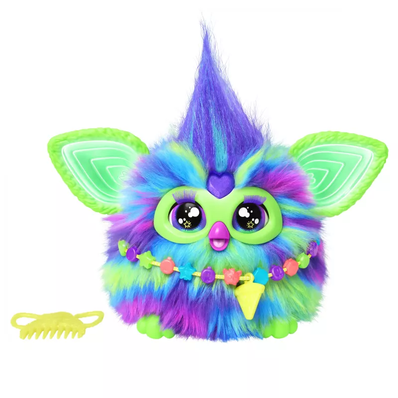 Interaktywna zabawka HASBRO Furby Aurora Furbealis — zmieniające kolor oczy, interaktywny pupil