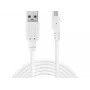 Sandberg MicroUSB Sync/Charge kabel 3m, 3 m, USB A, Micro-USB B, USB 2.0, Męski/Męski, Biały