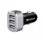 Sandberg Multi Car Charger 3xUSB, Auto, Gniazdo zapalniczki, USB, 5 V, Czarny, Srebrny