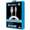 Sandberg MicroUSB Reversible kabel 1m, 1 m, USB A, Micro-USB A, Srebrny, Biały