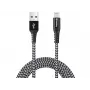 Sandberg Survivor Lightning kabel 2M, 2 m, Lightning, USB A, Męski, Męski, Czarny, Szary