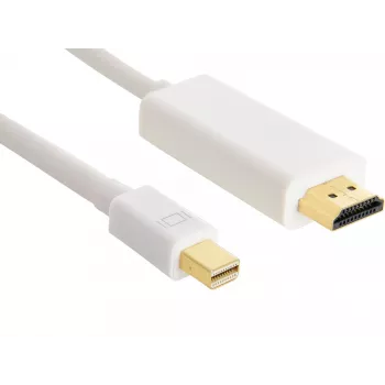 Kabel Sandberg MiniDP>HDMI 1,5 m, 1,5 m, mini DisplayPort, HDMI, wtyk męski, wtyk męski, biały