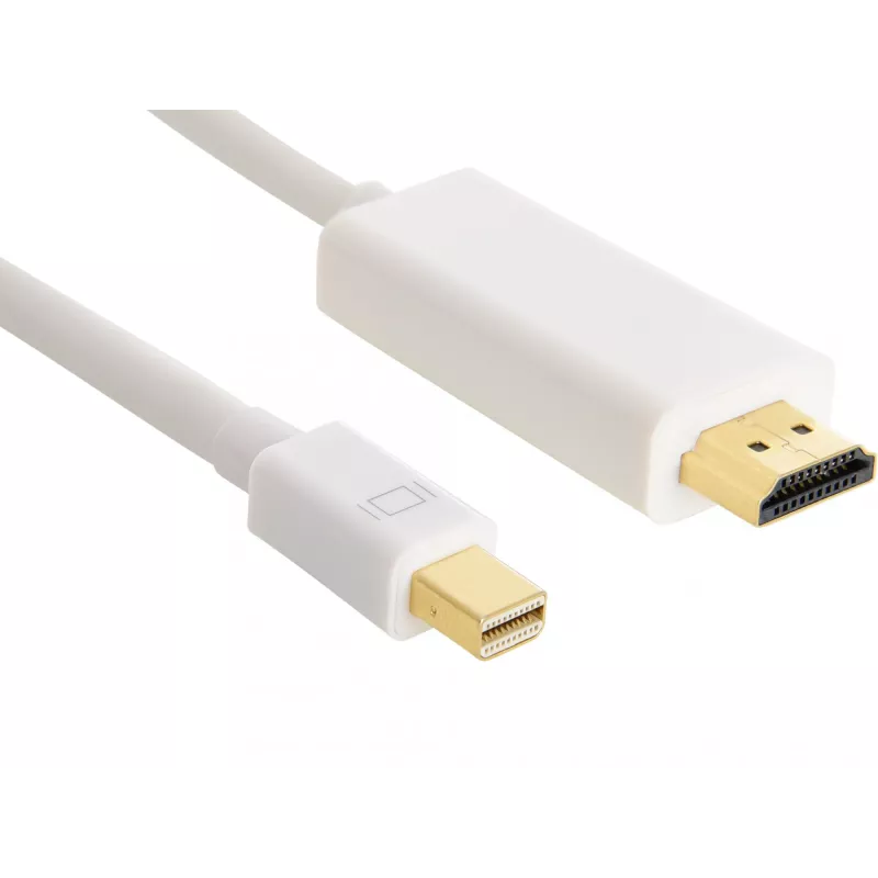 Kabel Sandberg MiniDP>HDMI 1,5 m, 1,5 m, mini DisplayPort, HDMI, wtyk męski, wtyk męski, biały