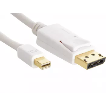 Sandberg DP-MiniDP 1.2 4K M-M 2m, 2 m, DisplayPort, Mini DisplayPort, Męski, Męski, Biały