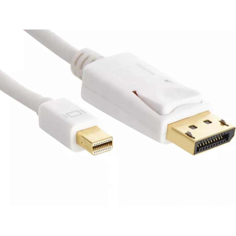 Sandberg DP-MiniDP 1.2 4K M-M 2m, 2 m, DisplayPort, Mini DisplayPort, Męski, Męski, Biały