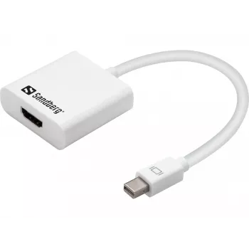 Sandberg Adapter MiniDP1.2>HDMI2.0 4K60, Mini DisplayPort, HDMI, Męski, Żeński, 3840 x 2160 pikseli, 6 Gbit/s