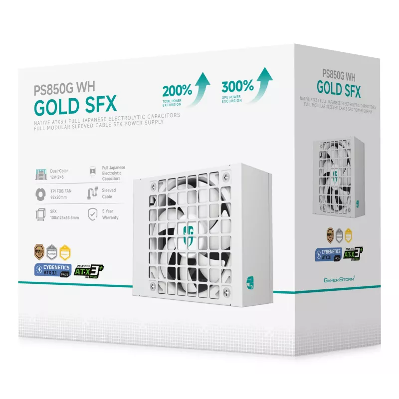 Zasilacz Gamer Storm PS850G WH 850 W 20+4 pin ATX ATX Biały