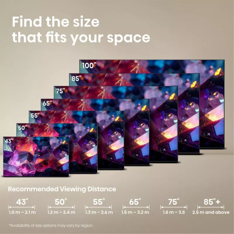 Hisense 65E7S PRO TV 165.1 cm (65 cali) UHD+ Smart TV Wi-Fi Czarny 350 cd/m²