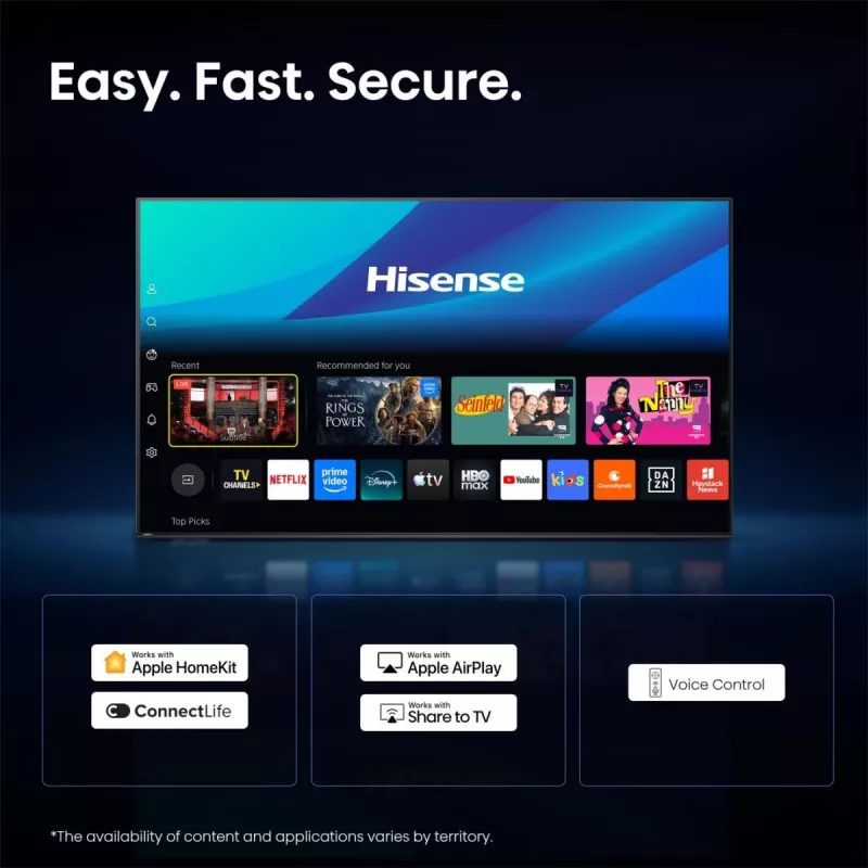 Telewizor Hisense 85E7S PRO 2,16 m (85 cali) UHD+ Smart TV Wi-Fi Czarny 400 cd/m²